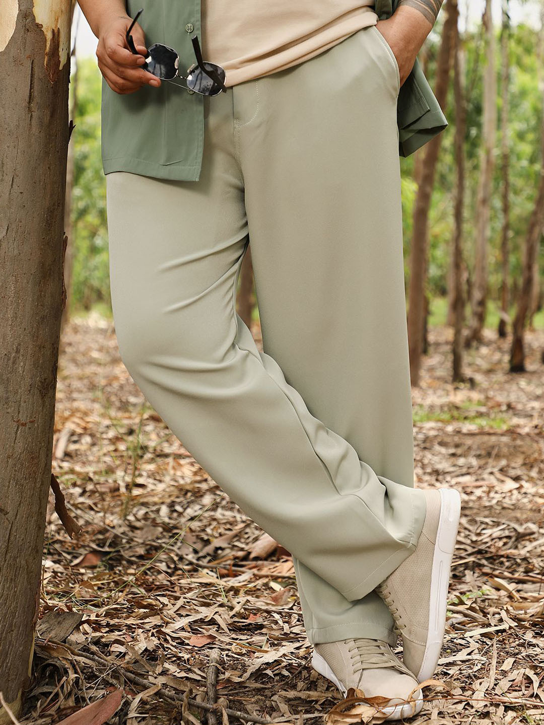 Instafab Plus Men Plus Size Comfort Relaxed Chino Trousers