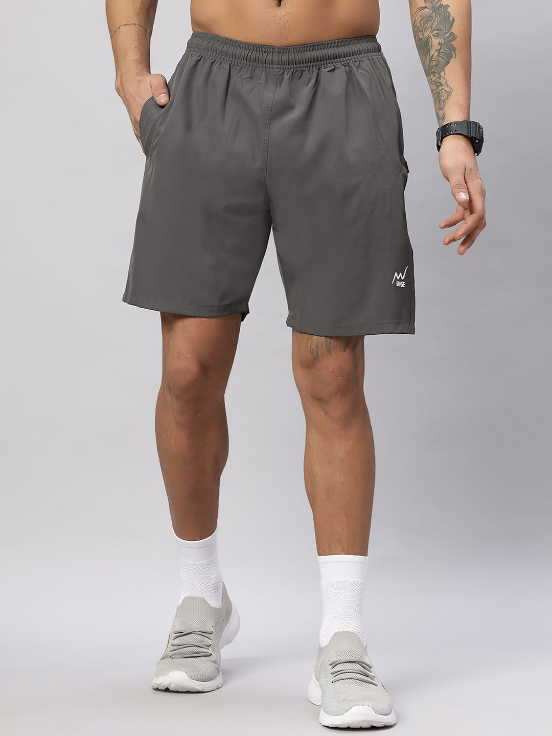 WYSE bottom wear Men Brand Logo Printed Regular Fit Mid-Rise Running Sports Shorts