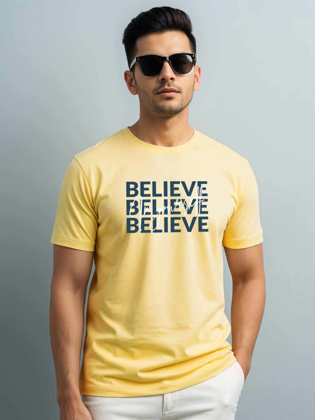 ADRO Men Yellow Tshirts