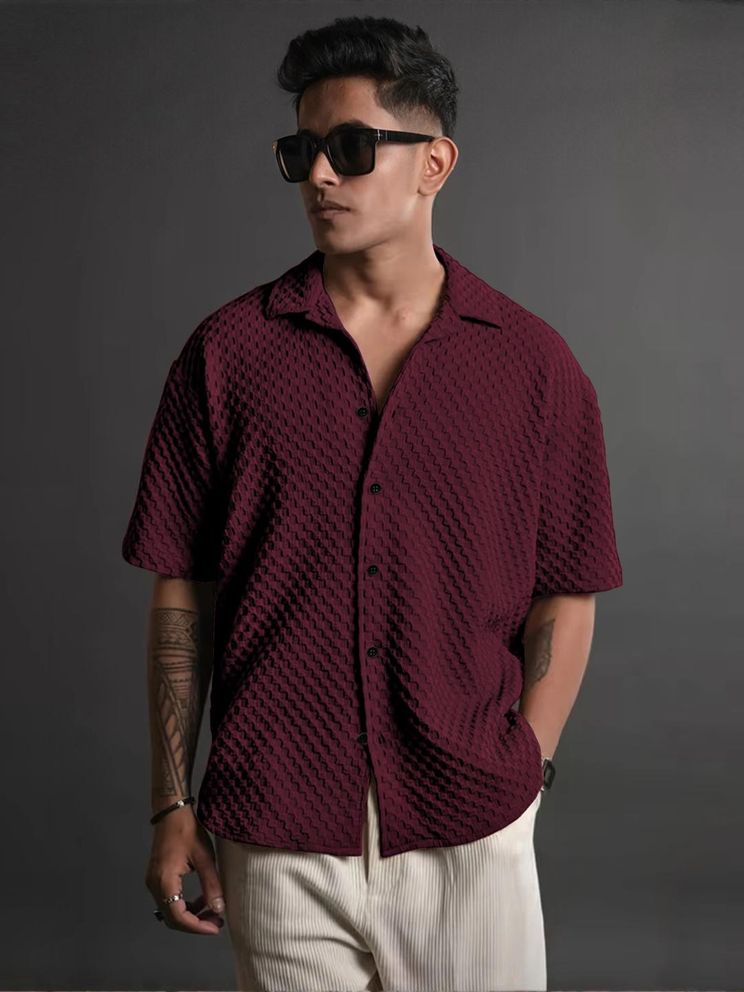 SZN Short Sleeves Solid Men's Shirt