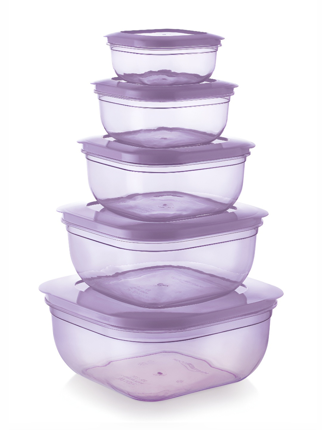 MATVIZO Purple 5 Pieces Square Air Tight  Fridge Container Containers