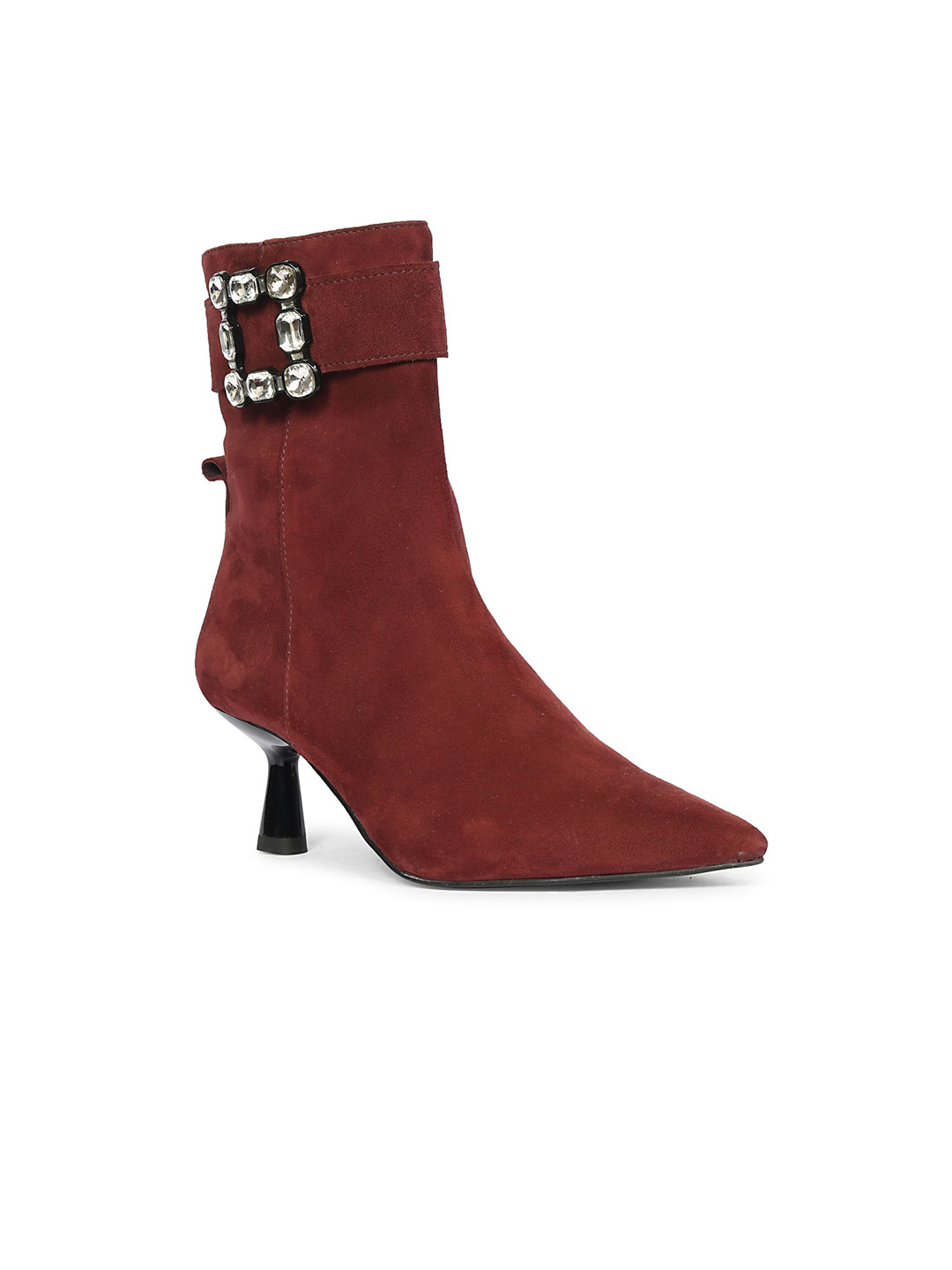 Saint G Women Bordo Leather Ankle Winter Boots