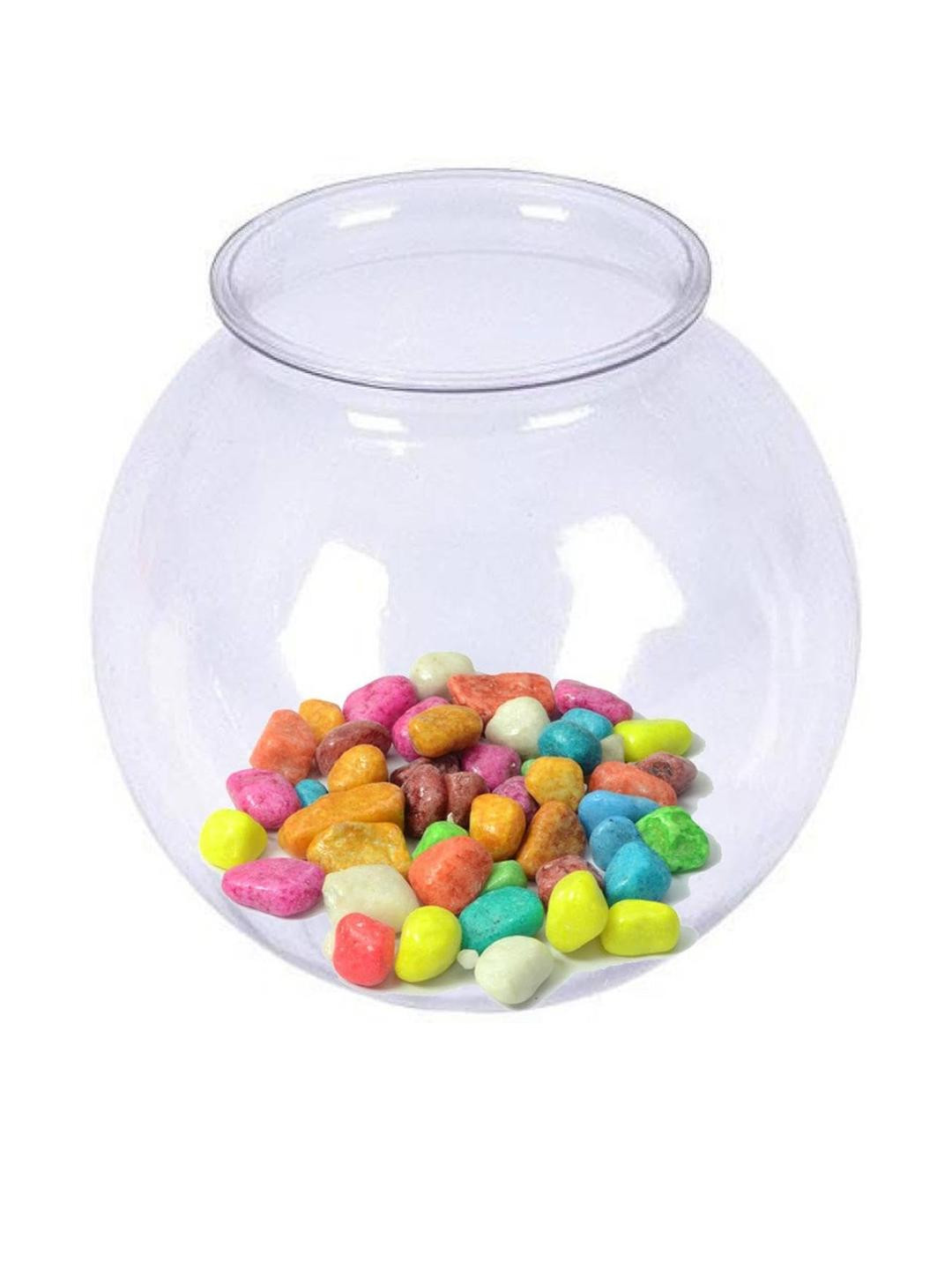 SOMIL Clear & Transparent Round Decorative Glass Fish Bowl