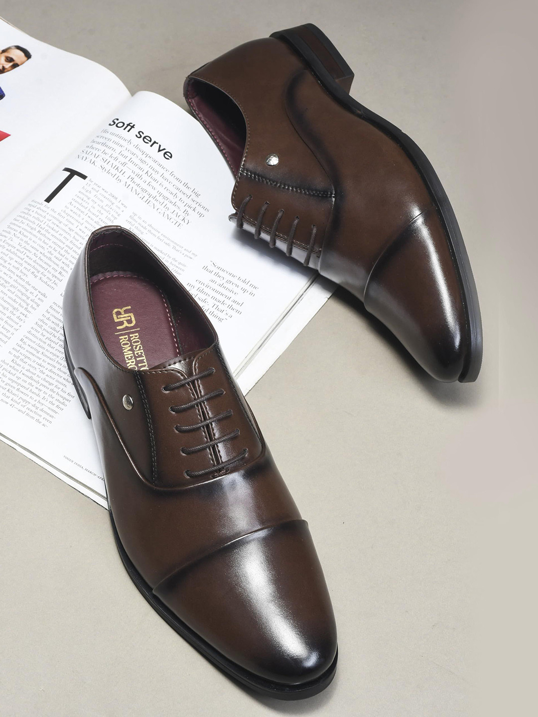 WAVE WALKER Men Pointed Toe FormalOxfords