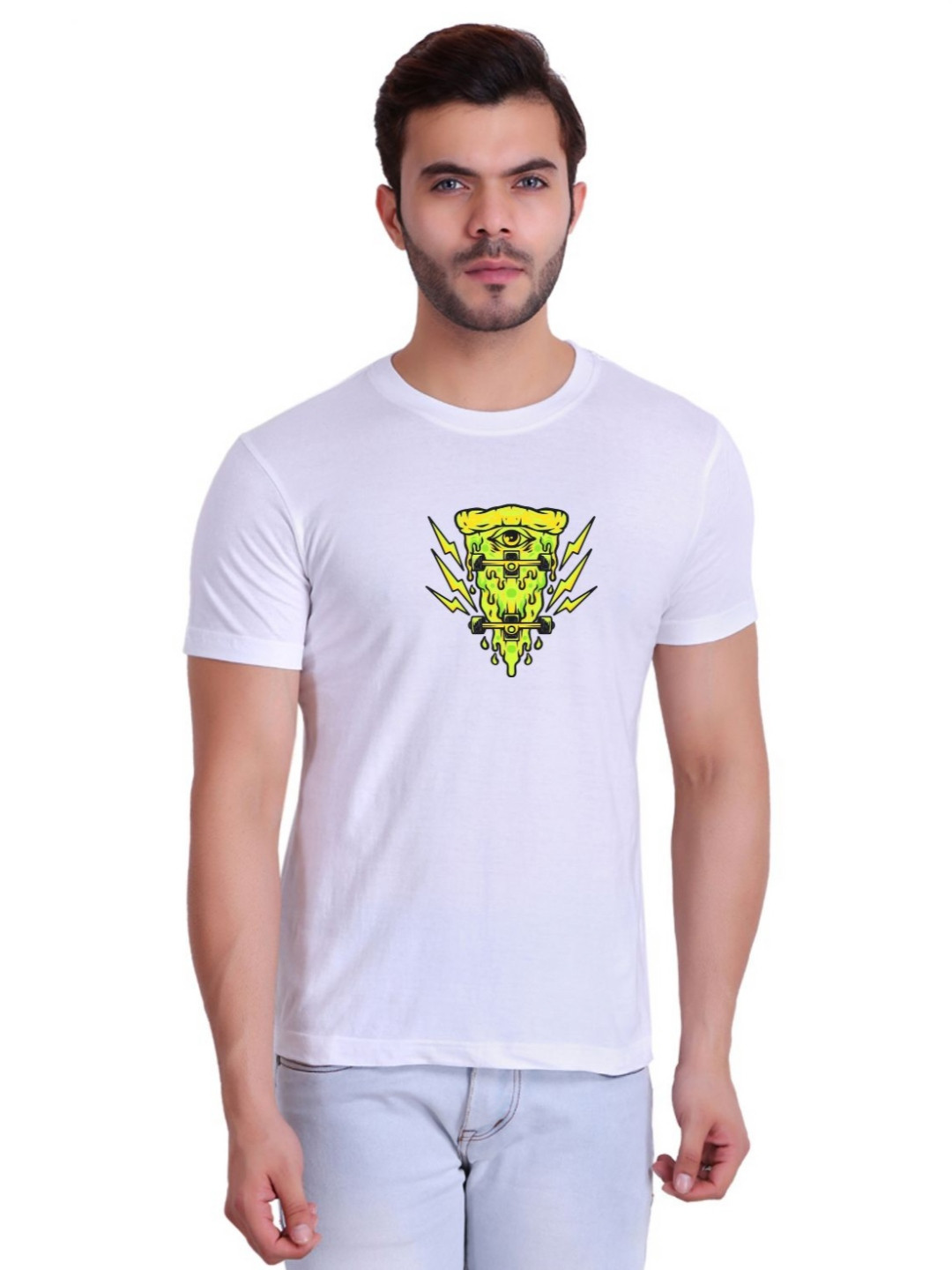 T.T. Graphic Printed Round Neck Regular Sleeves Regular Fit T-shirt