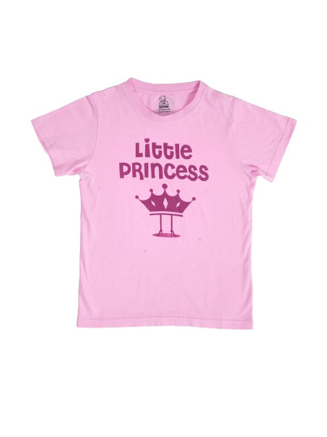 KUCHU Girls Little Princess Printed T-shirt