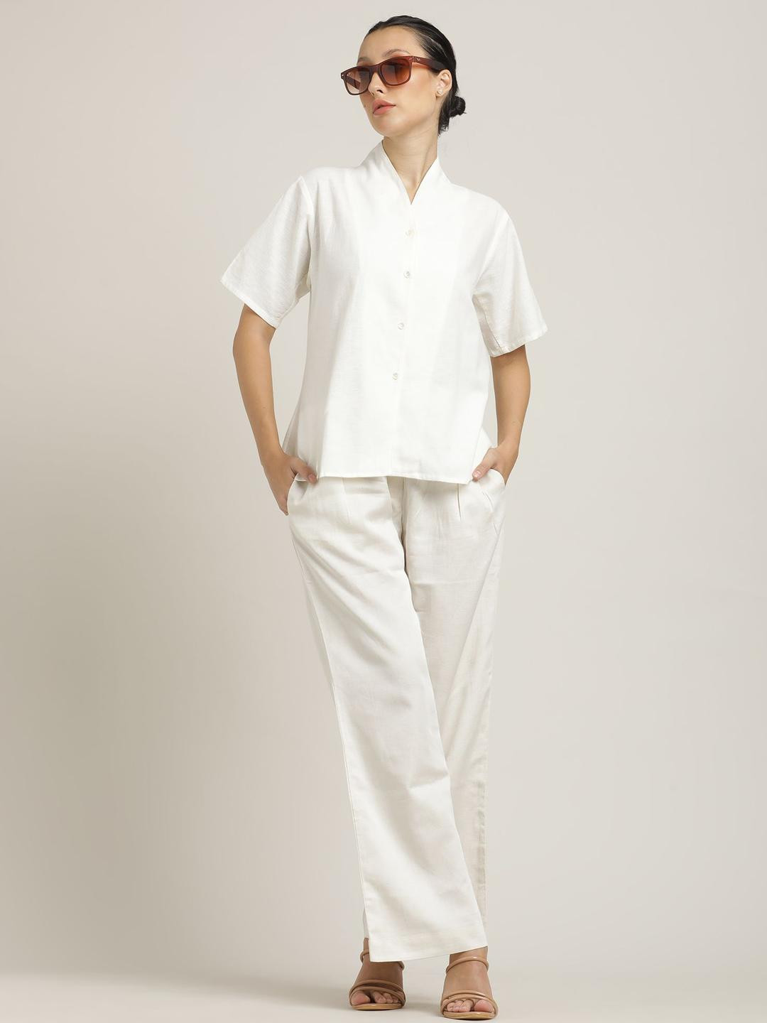 Saltpetre Shawl Collar Top & Pant Co-ordset
