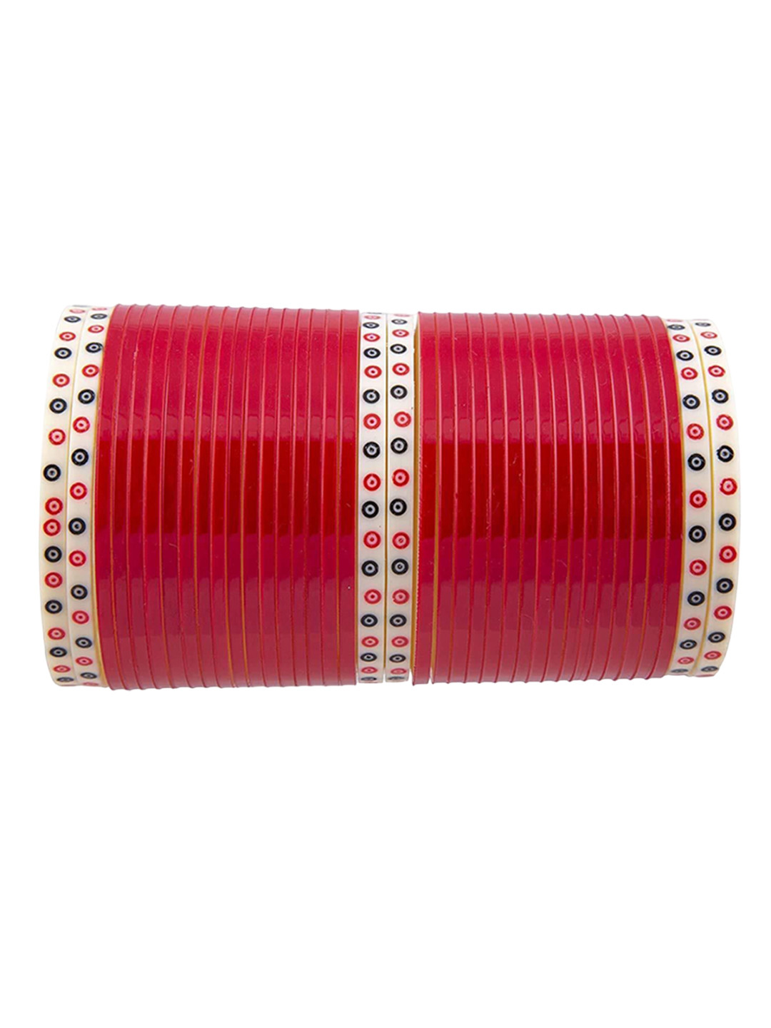 KARATCART Set Of 76 Intricate Textured Bangles