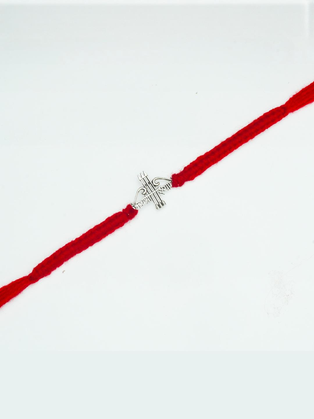 SOMYA Religious Shree Khatu Shyam JI Silver Rakhi  Set (1 RAKHI WITH ROLI CHAWAL)