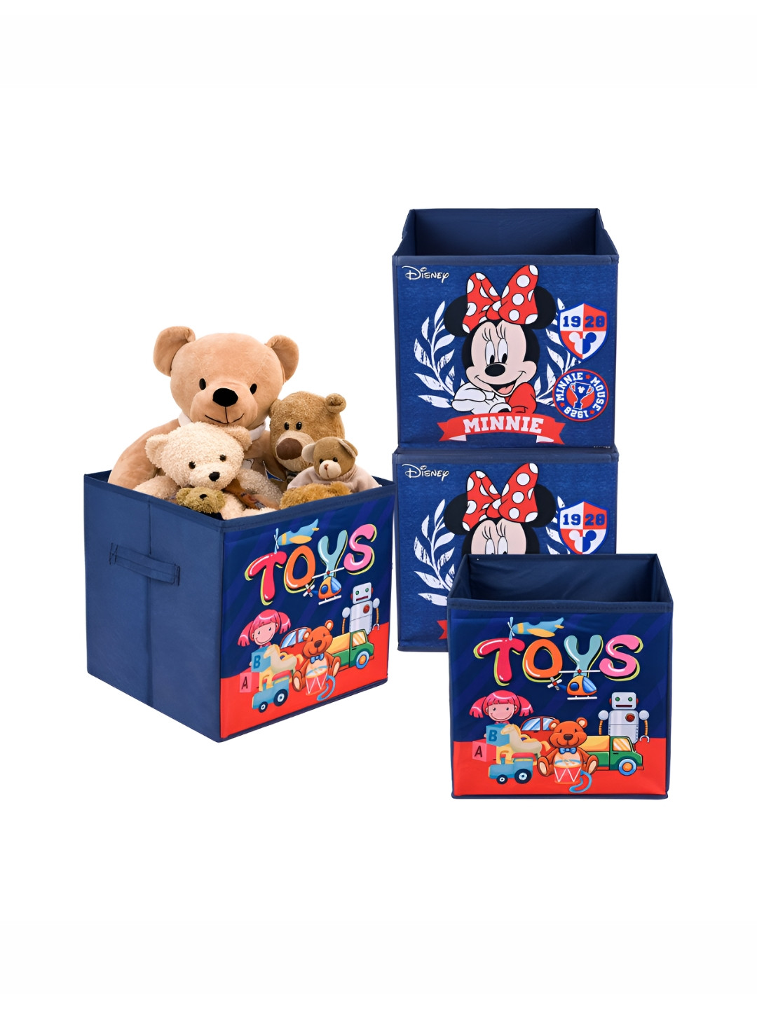 YK Navy Blue & Red 4 Pieces Disney Printed Multi-Utility Organisers
