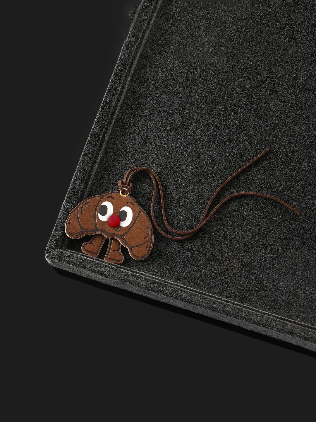 SALTY Printed Cute Croissant Bag Charm