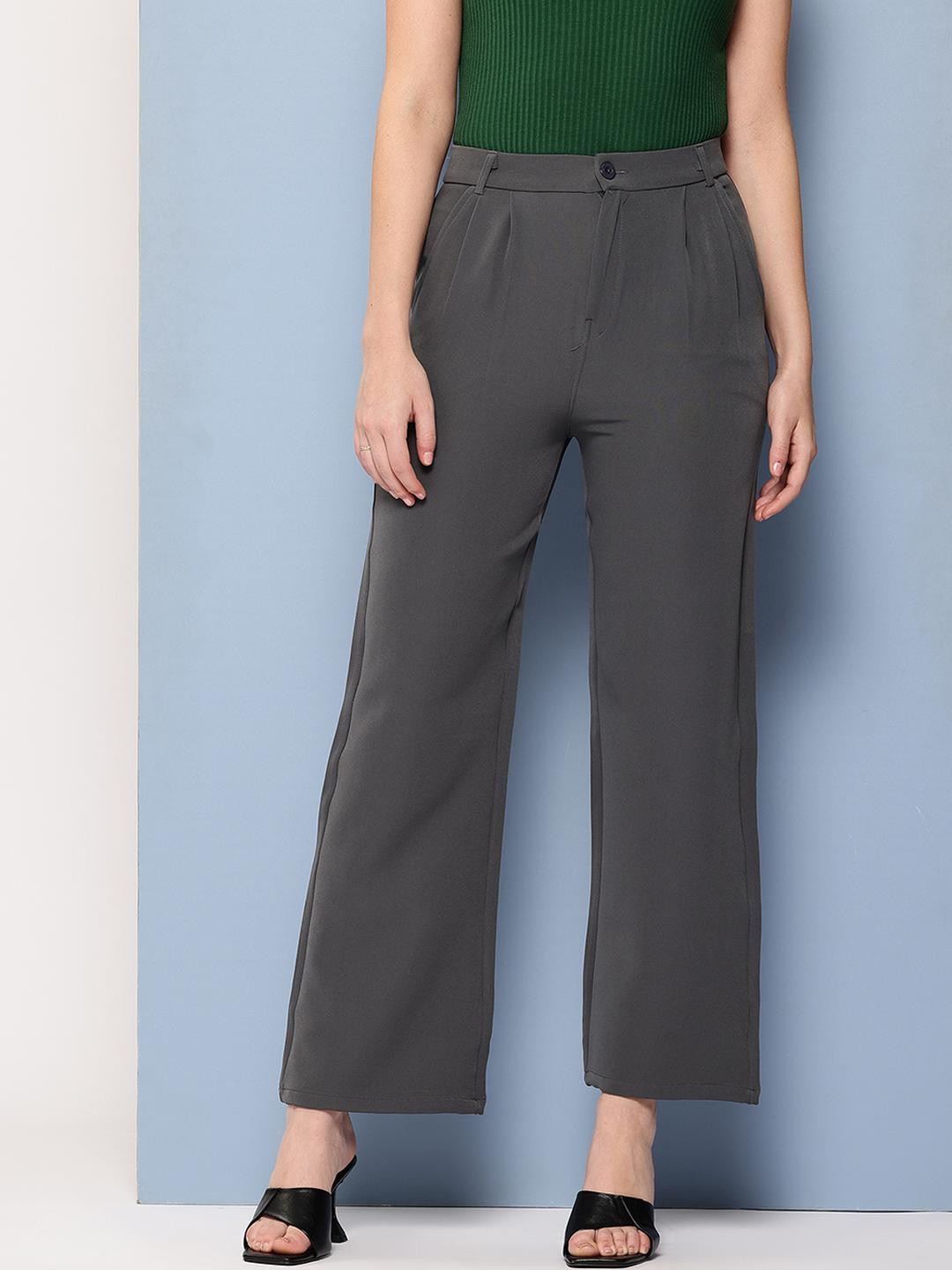 Roadster Women Casual Wear Crepe Pants