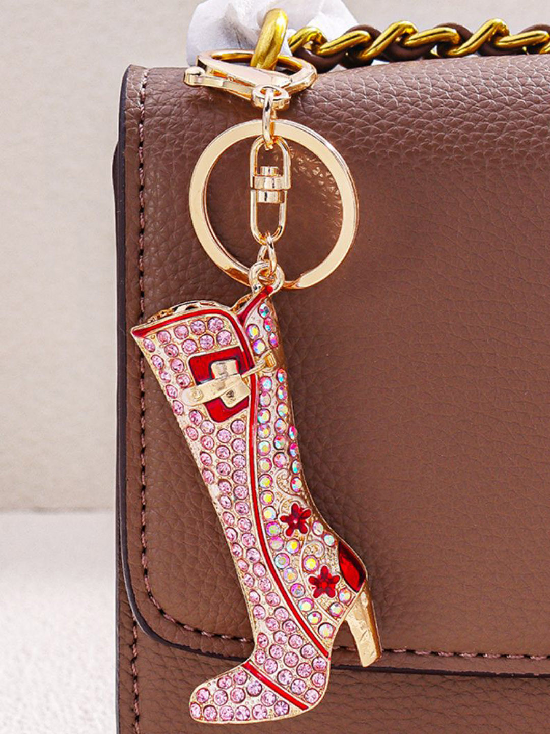 SALTY Pink Studded Boot Bag Charm For Girls