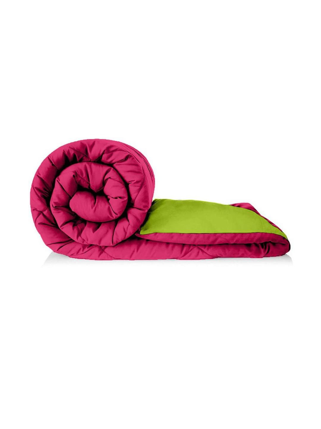 Doristyle Red 250 GSM Checked Microfiber Single Bed Comforter