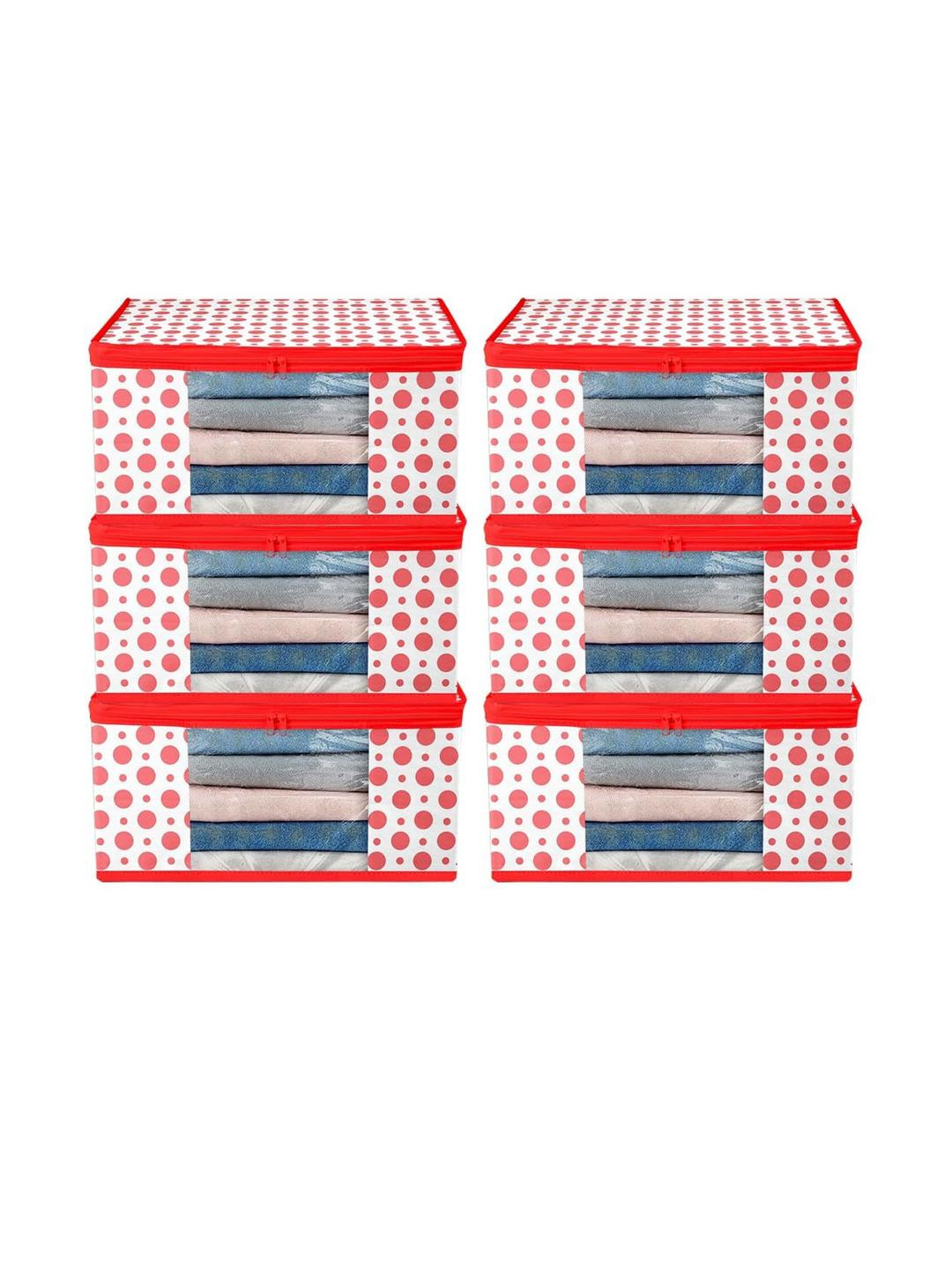 AMAK INC Red Fabric Multi-Utility Wardrobe Organisers