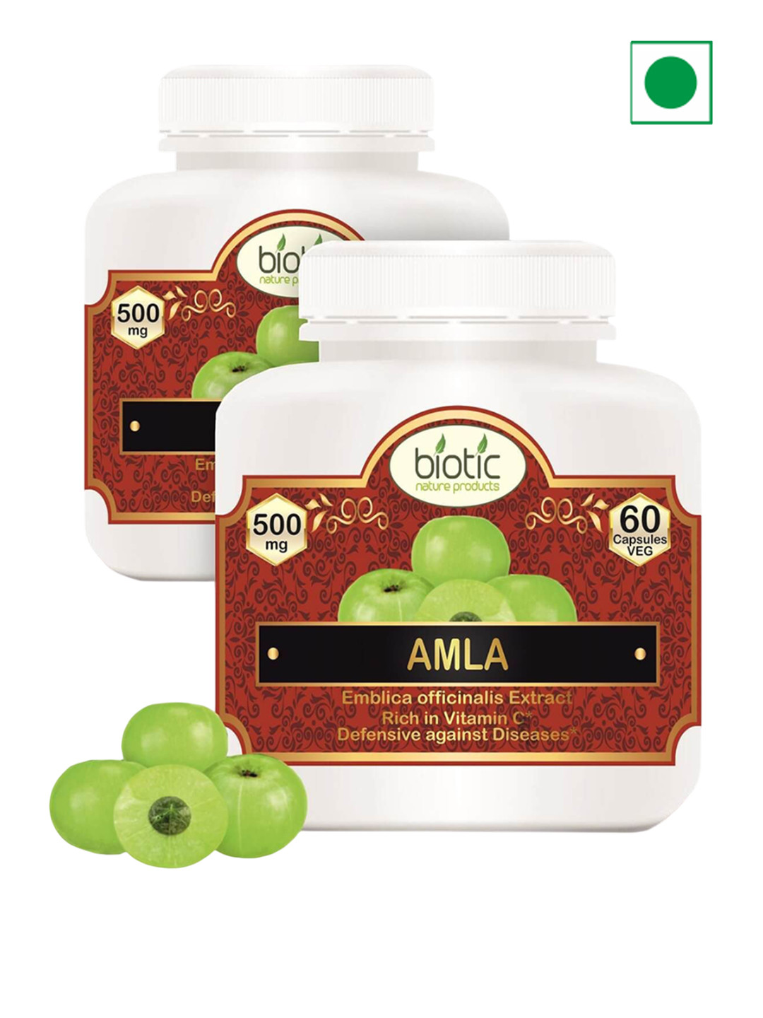Biotic Set Of 2 Amla Capsules 60 Capsules Each