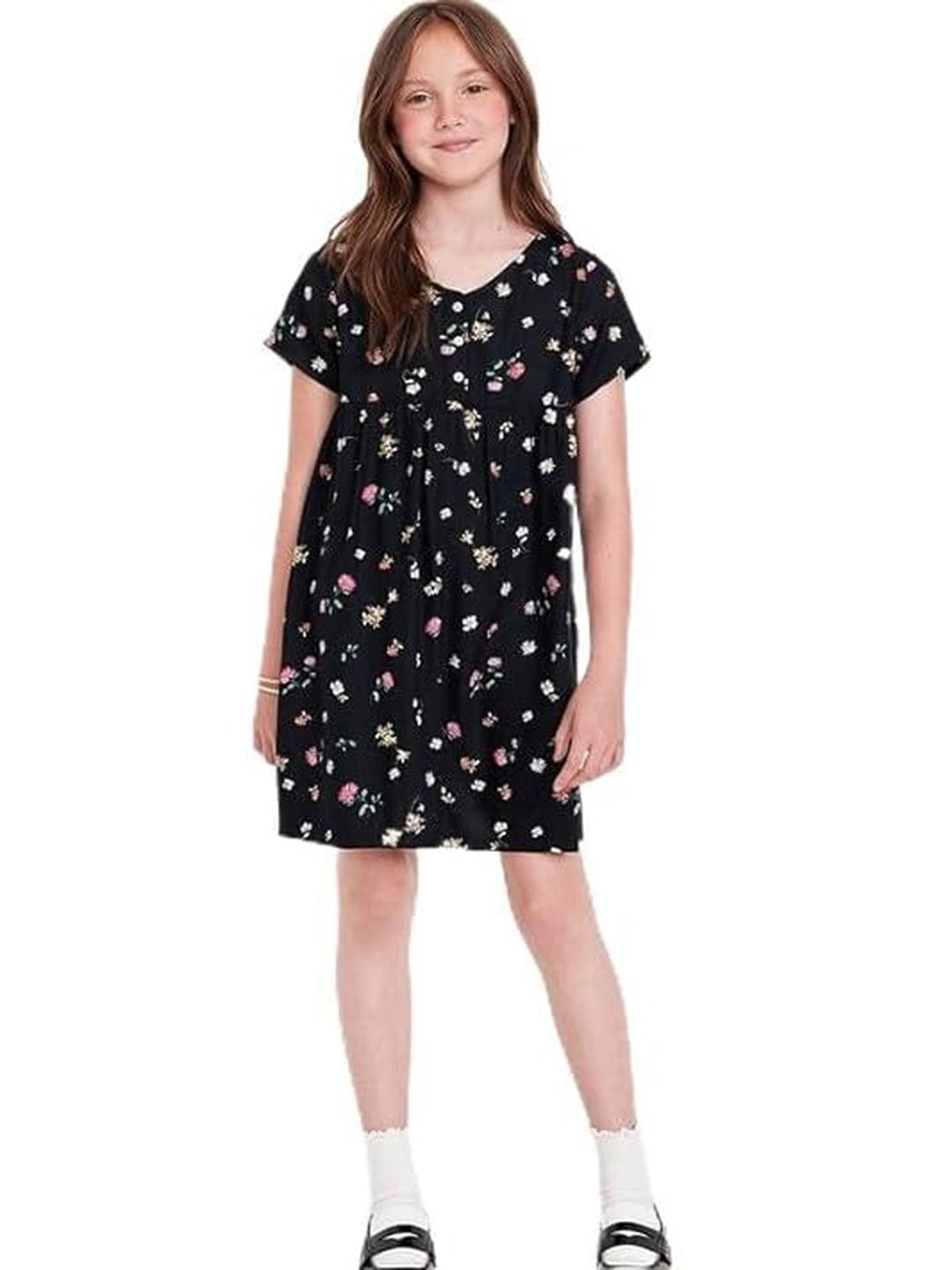 Trooking Fashions Girls Floral Printed A-Line Dress