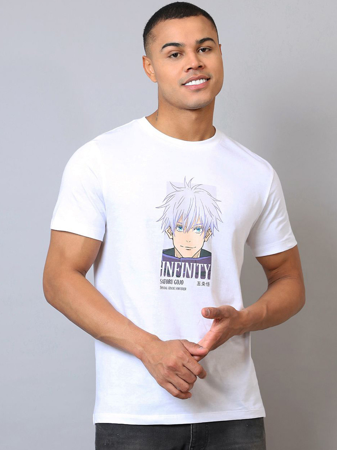 Free Authority Men Jujutsu Kaisen Printed Regular Fit T shirt