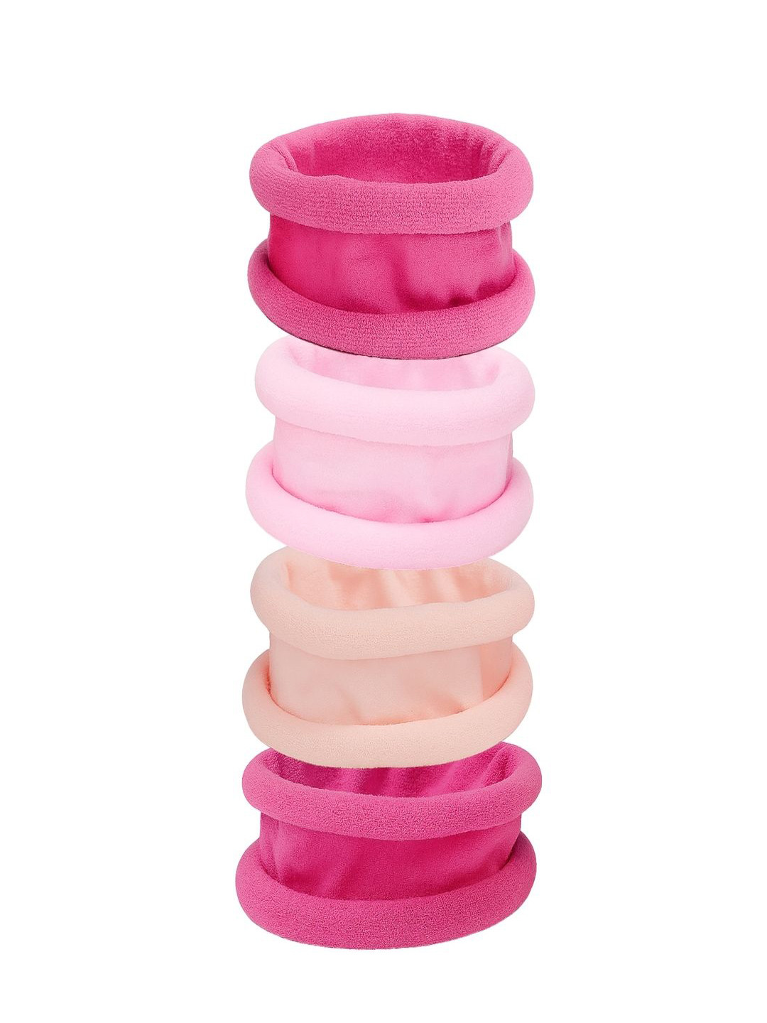 ANNA CREATIONS Women 4 Pcs Cotton Soft Elastic Ponytail Hair Holders