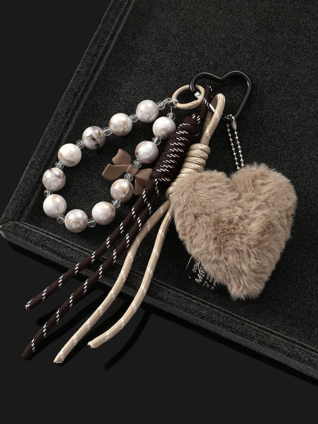 SALTY Heart, Beads & Lace Trio Bag Charm