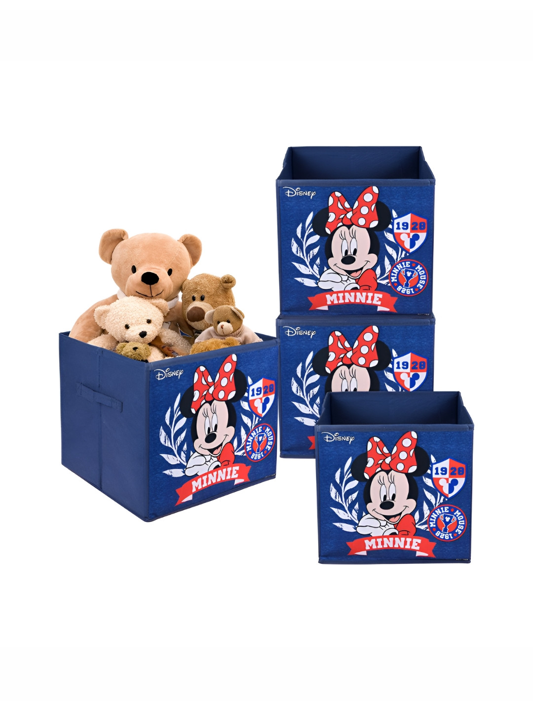 YK Navy Blue & Red 4 Pieces Disney Team Printed Multi-Utility Organisers