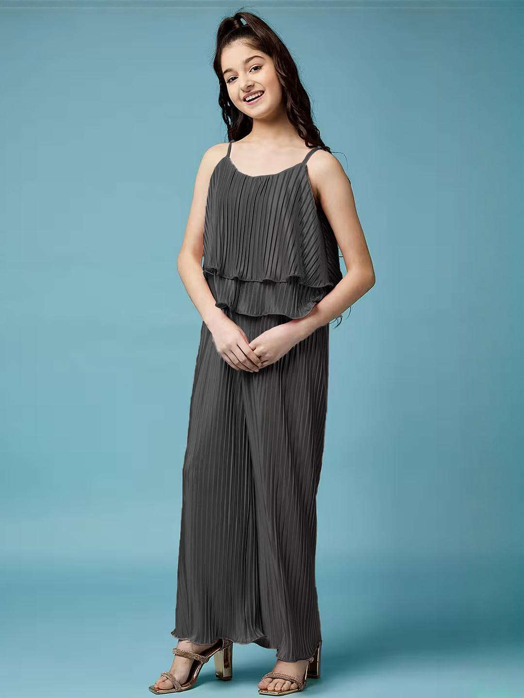 Hikuj Girls Accordion Pleated Clothing Set