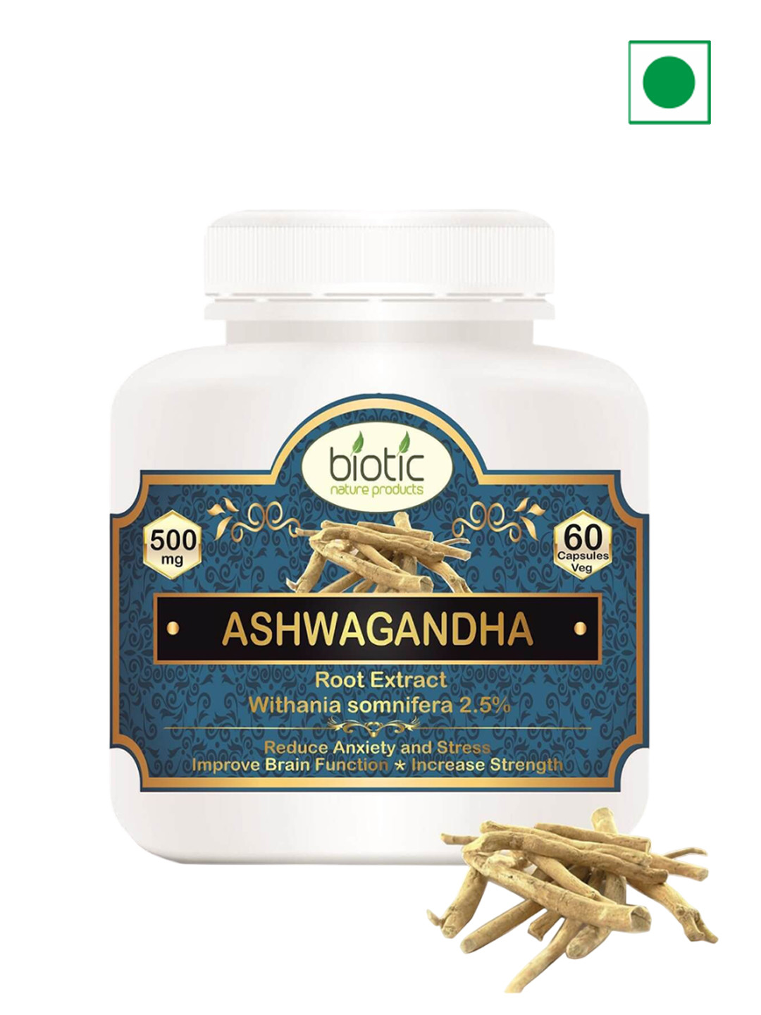 Biotic Ashwagandha Capsules - 60 Capsules