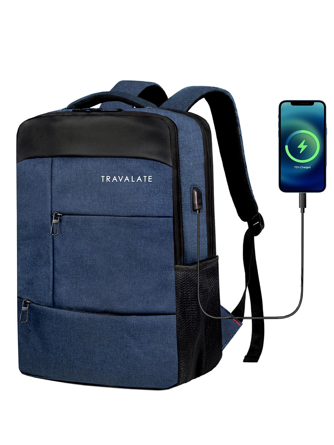 TRAVALATE Unisex Backpack with USB Charging Port