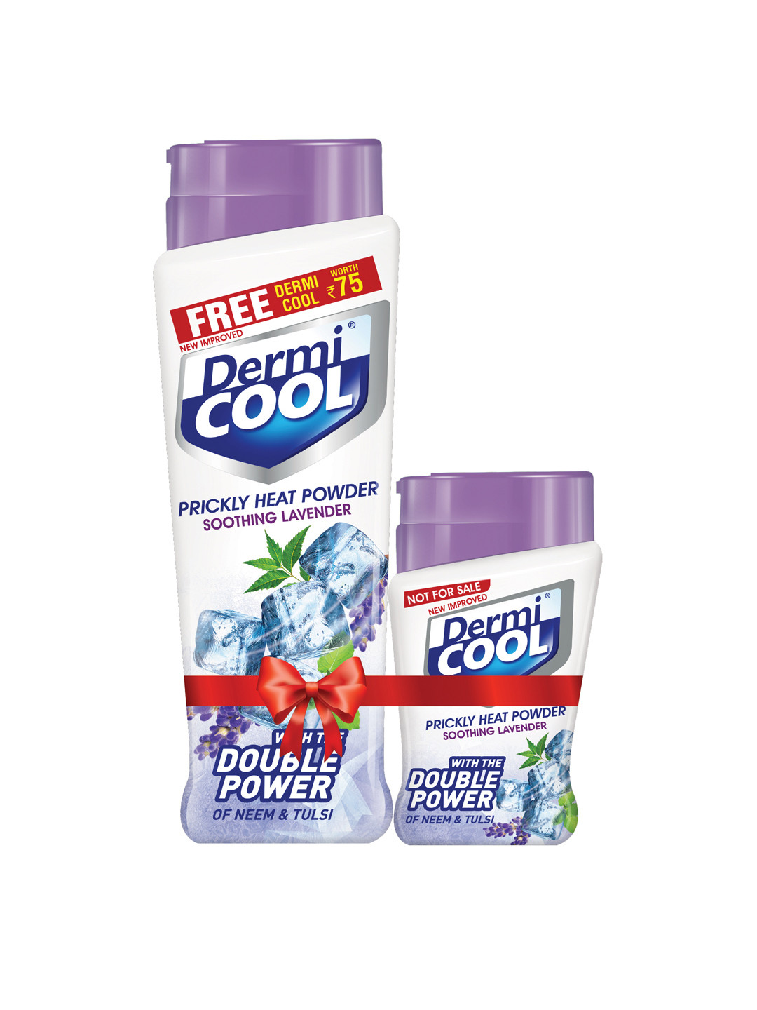 DermiCOOL Set of Prickly Heat Powder - Soothing Lavender 150 g + Fresh Aloe 60 g