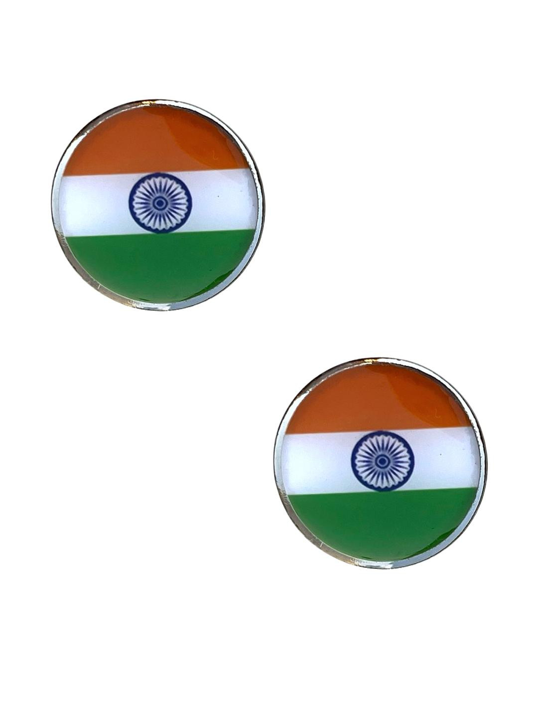 FURE Set of 2 Magnetic Indian Flag Lapel Pin Brooches