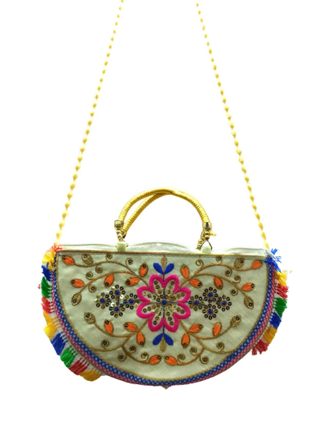 Rapid Costore Embellished Half Moon Clutch