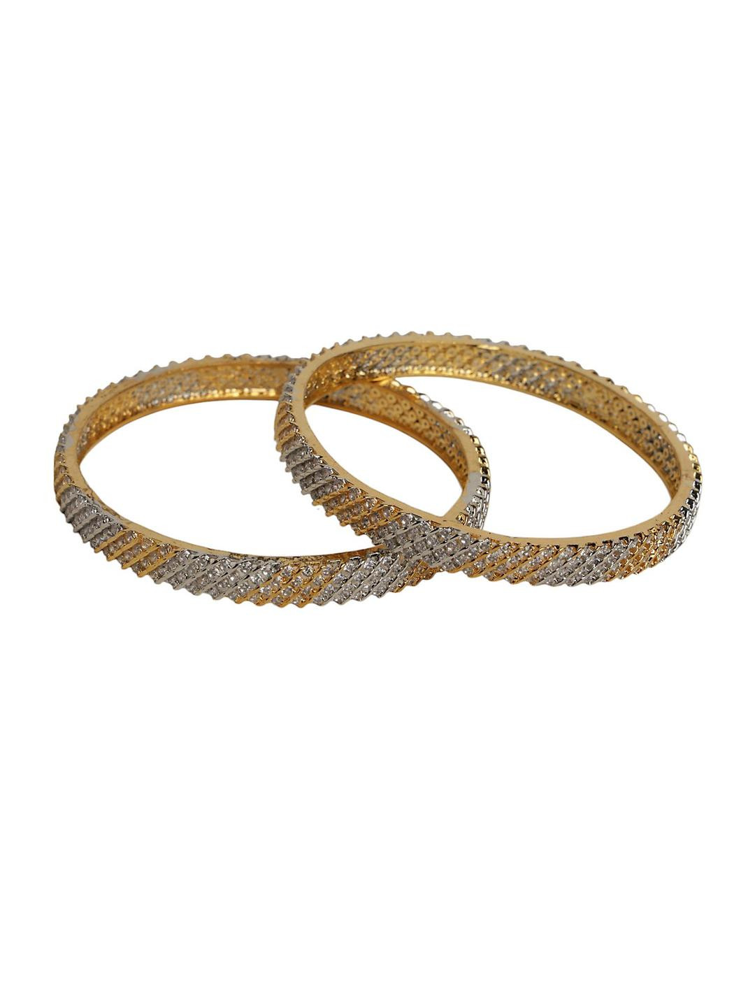 jooltara Set Of 2 Gold-Plated Designer Bangles