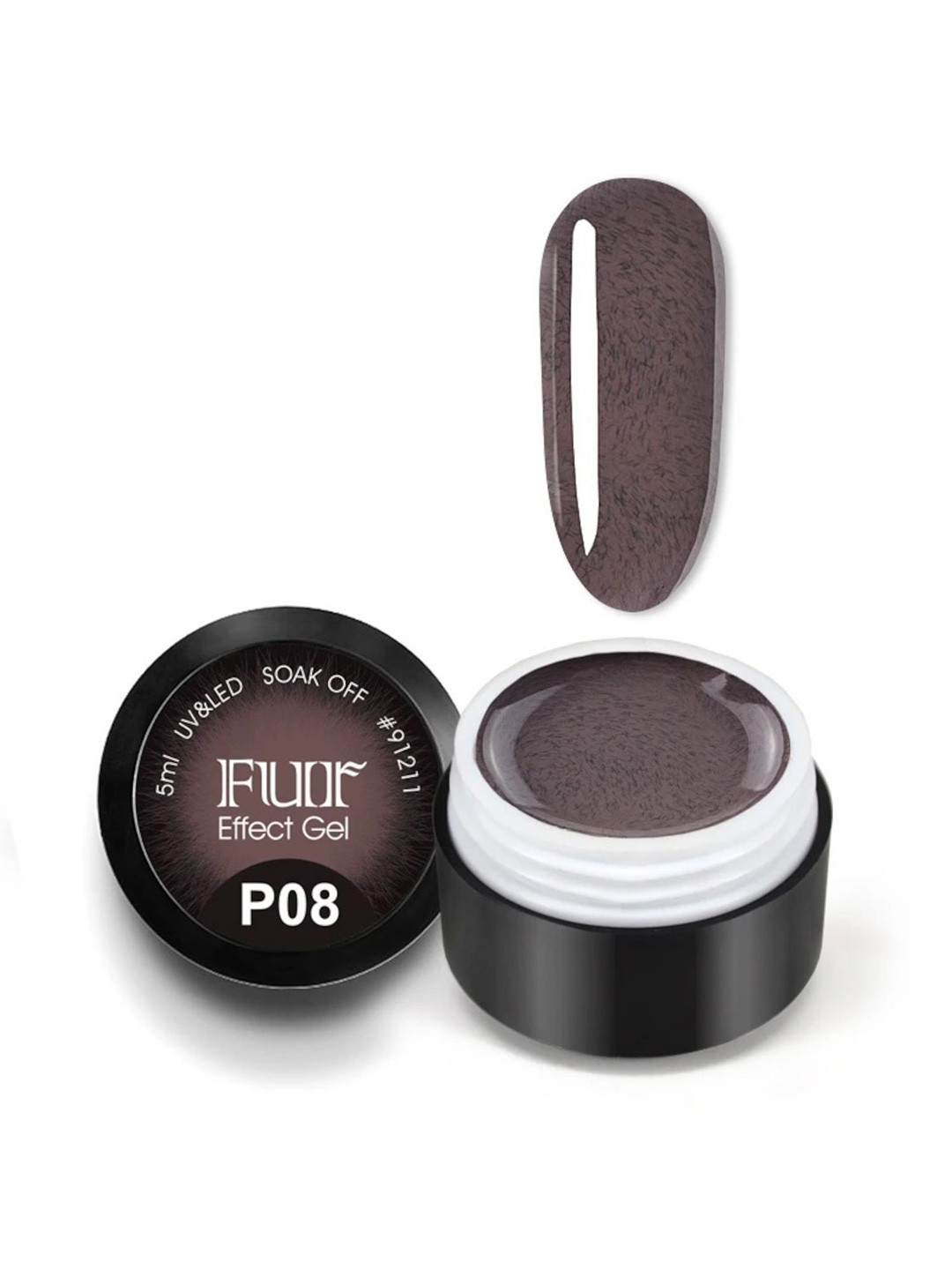 BELLE GAGA Fur Effect Japan Sugar Glitter UV Gel Nail Polish - 5 ml - Shade P08