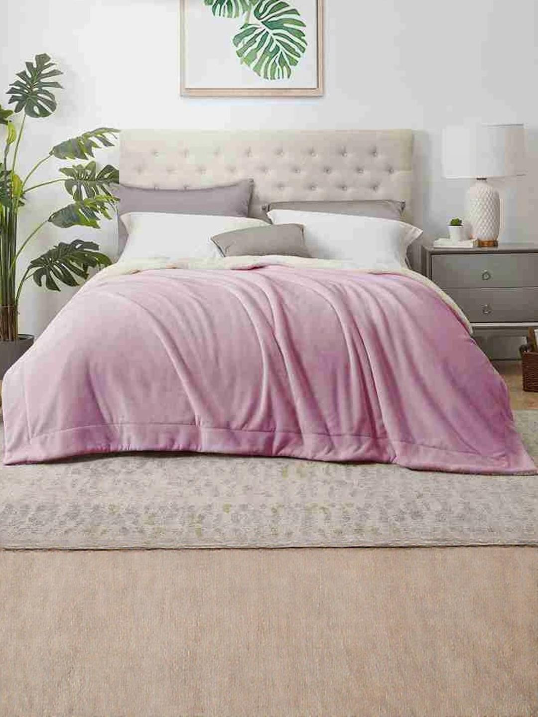 Doristyle Pink  500 GSM Double Bed Blanket