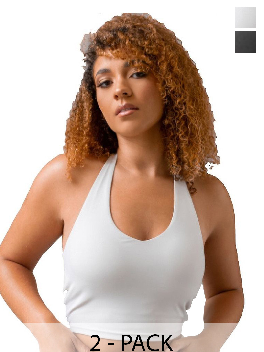 SRISARAS Women Pack of 2 Halter Neck Cotton Tank Top