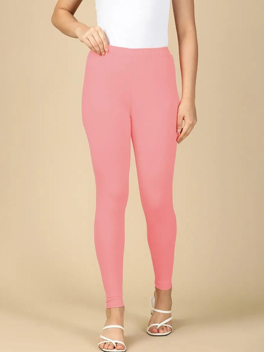 HAYA Women Pink Full Length Cotton Leggings