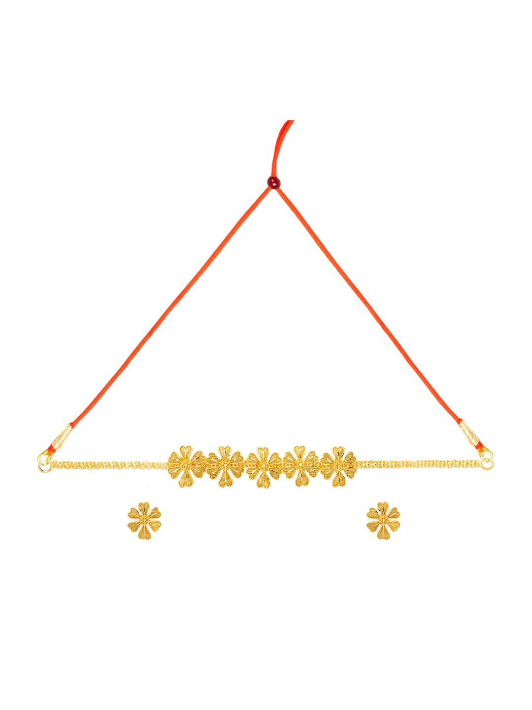 Upala Gold-Plated Choker Jewellery Set