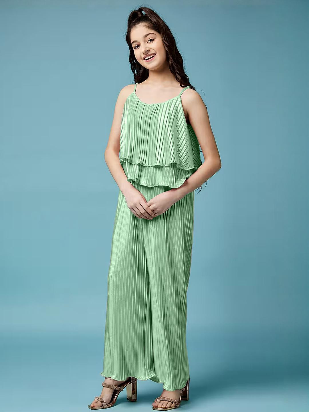 Hikuj Girls Accordion Pleated Clothing Set