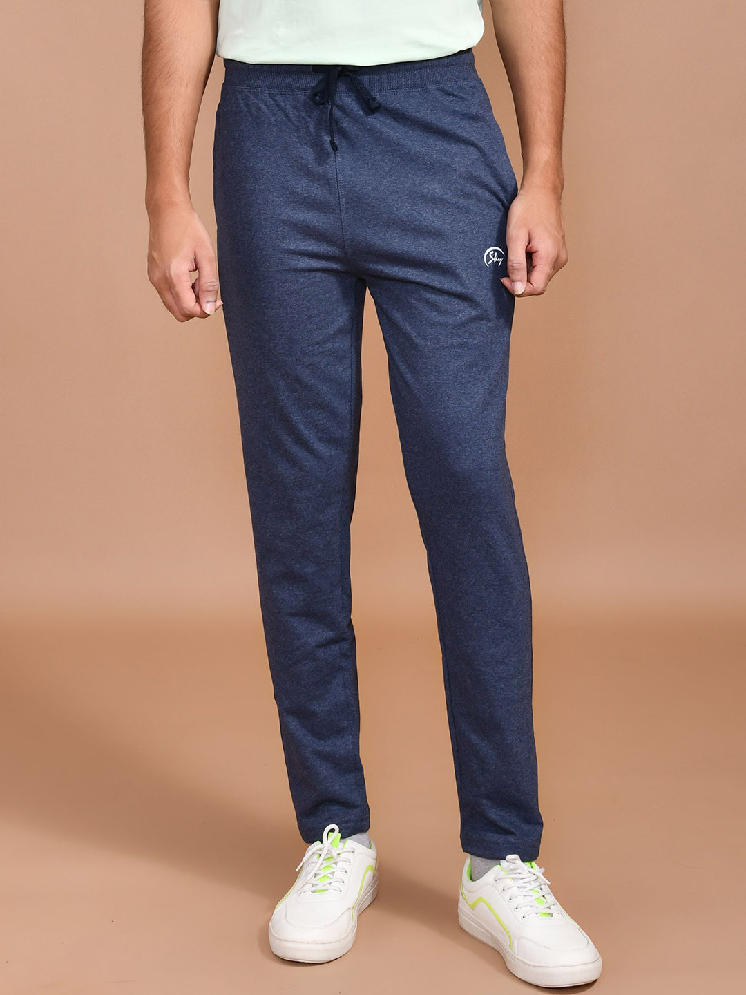 SKYKNIT Men Slim Fit Cotton Mid Rise Track Pants