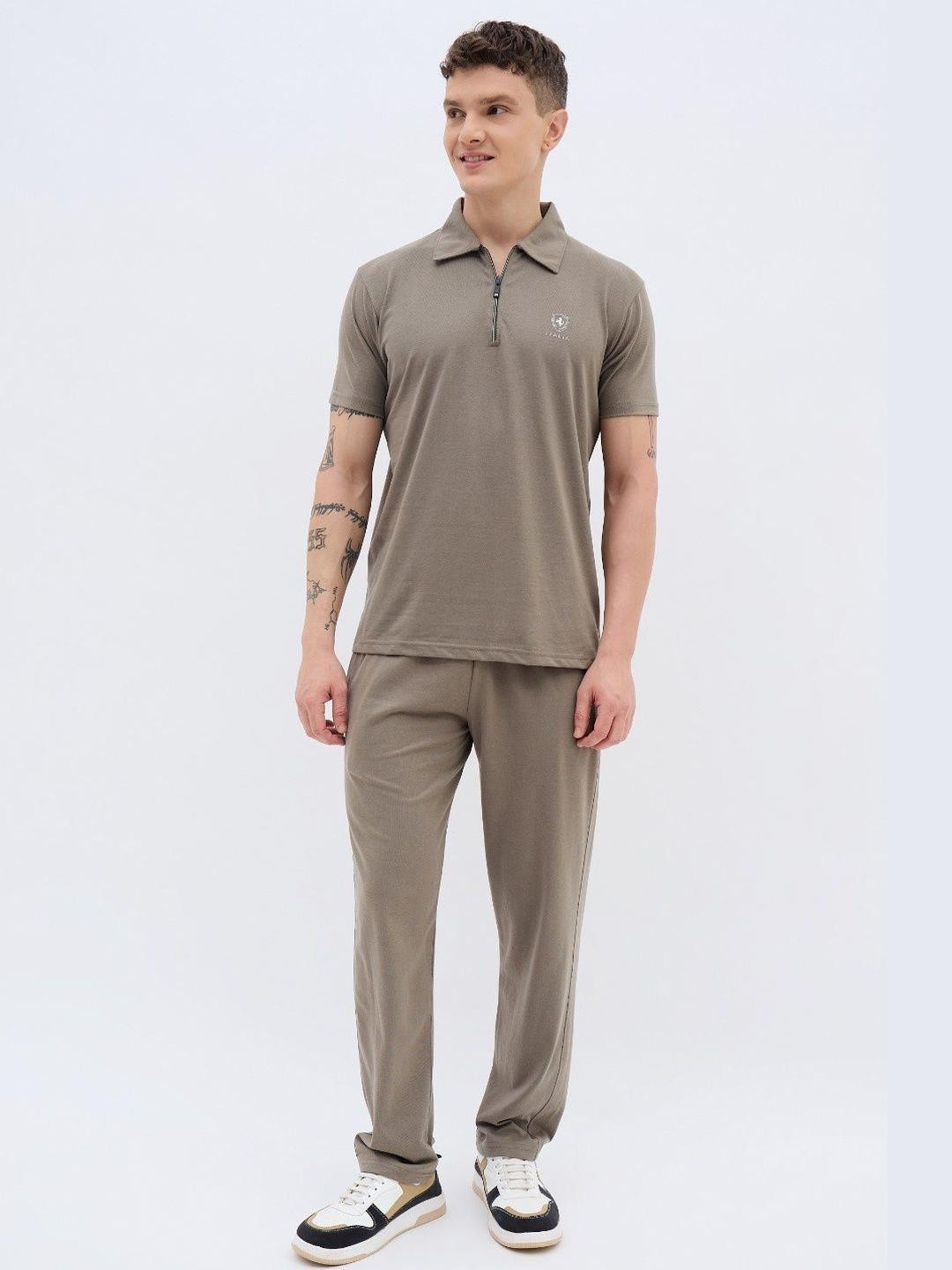 ARRAY Shirt Collar Neck T-Shirt With Trousers Co-Ords