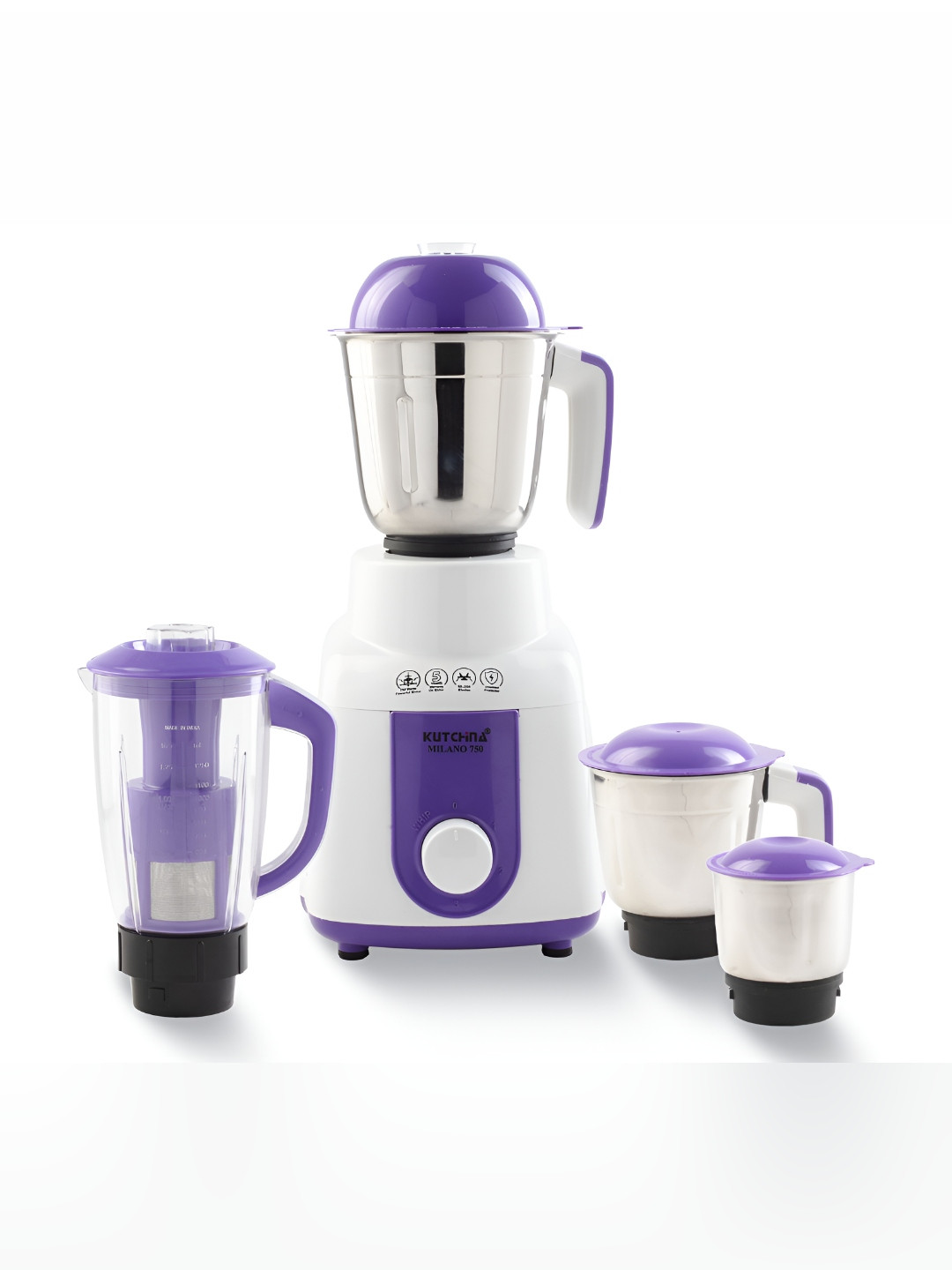 Kutchina Milano Excel Purple Wet And Dry Grinder With Juicer Mixer Grinder 750 Watt
