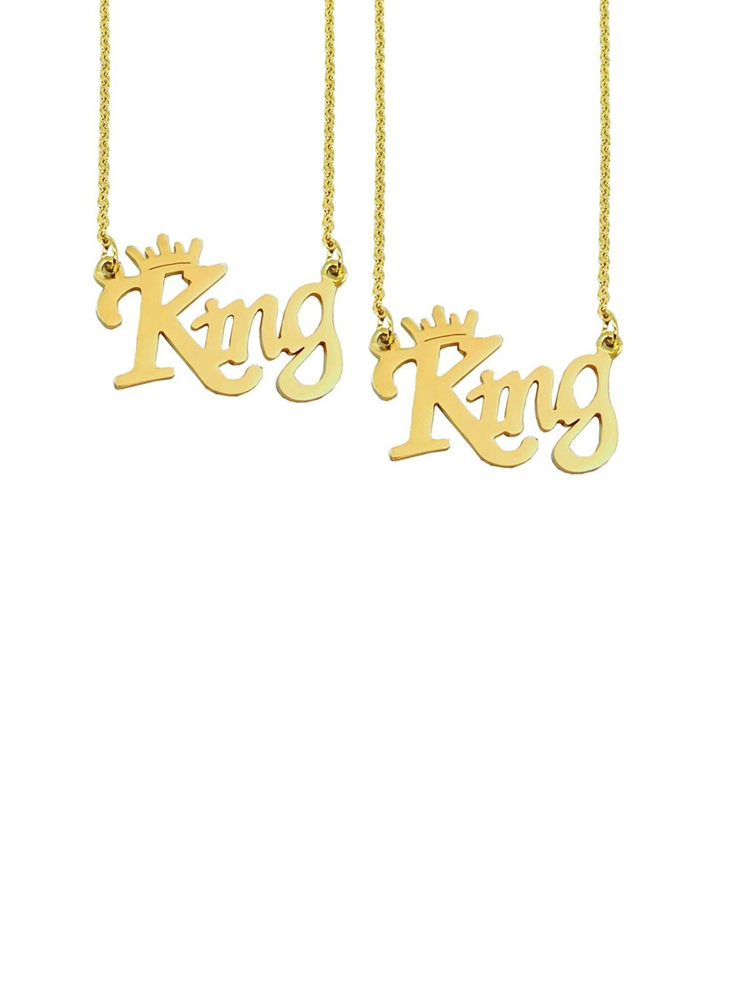 Stylewell Gold-Plated Geometric Pendants with Chains