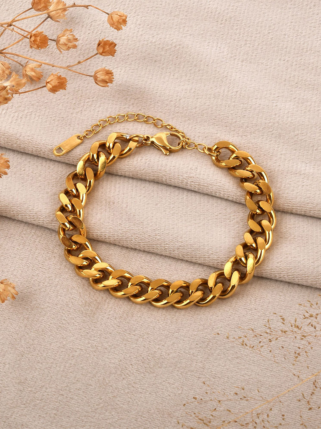 SHILLYN Hypo Allergic & Demi-fine Gold Plated Stainless Steel Anti-Tarnish Bracelet