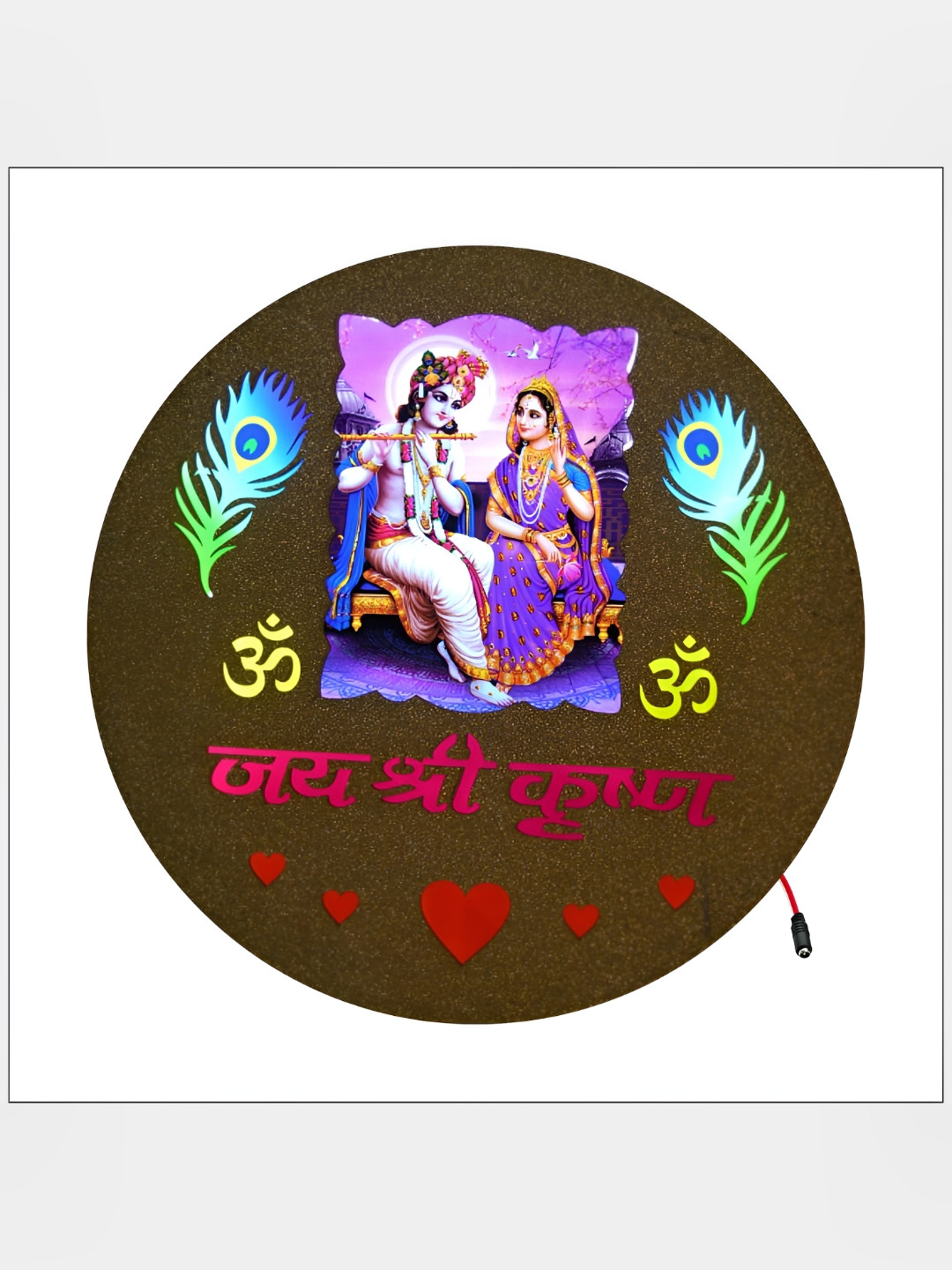 SHRI KHATU SHYAM CREATION Purple & Pink Radha Krishna Photo Frames