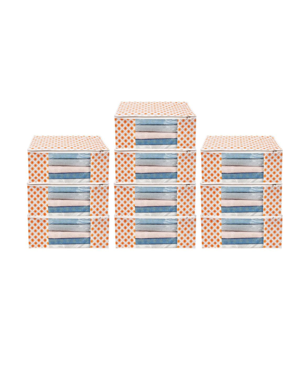 AMAK INC Orange Fabric Multi-Utility Wardrobe Organisers