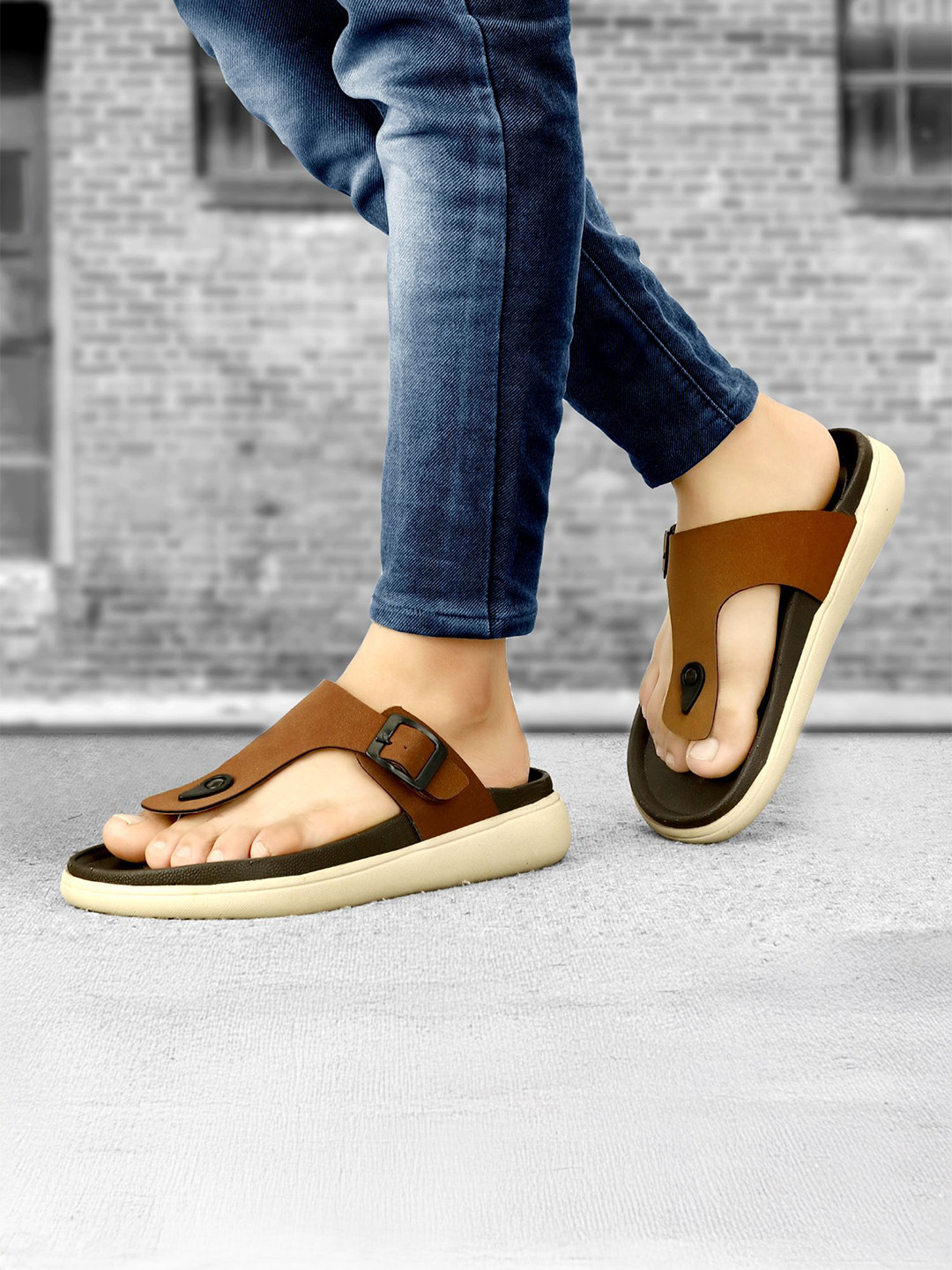 Robbie Jones Men PU Comfort Sandals