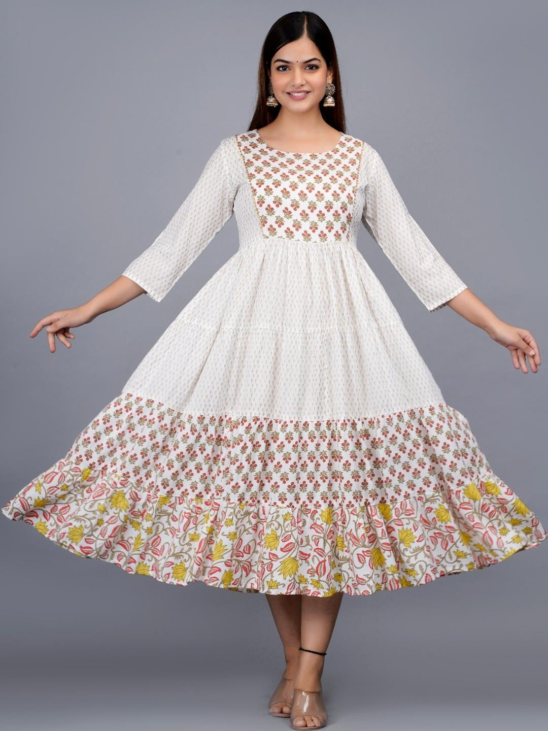 SIPEAK WEAR BETTER Women Silver Anarkali Viscose Rayon Kurtas