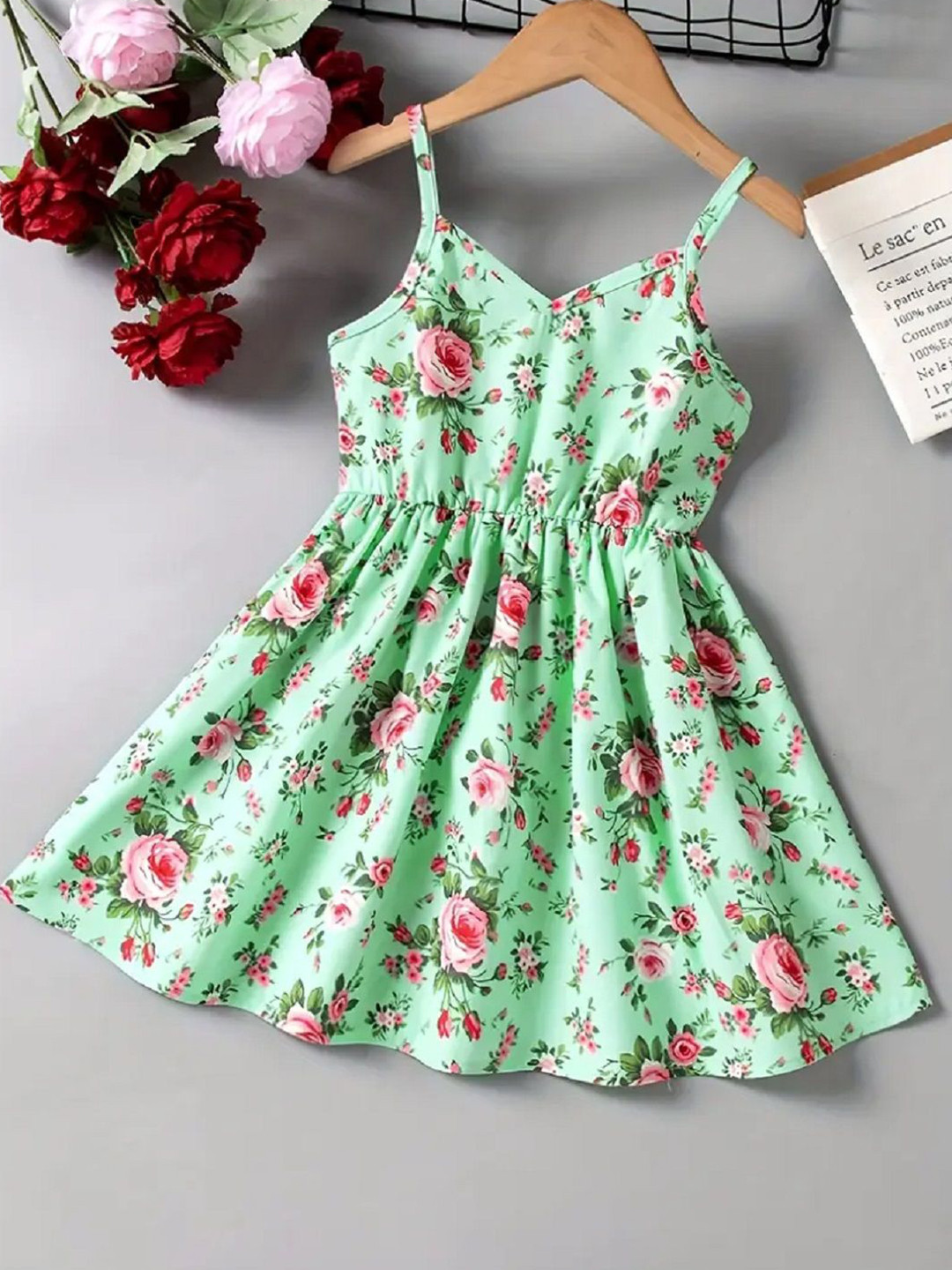 Miss & Chief Girls Rose Revival Floral Printed Fit & Flare Dress