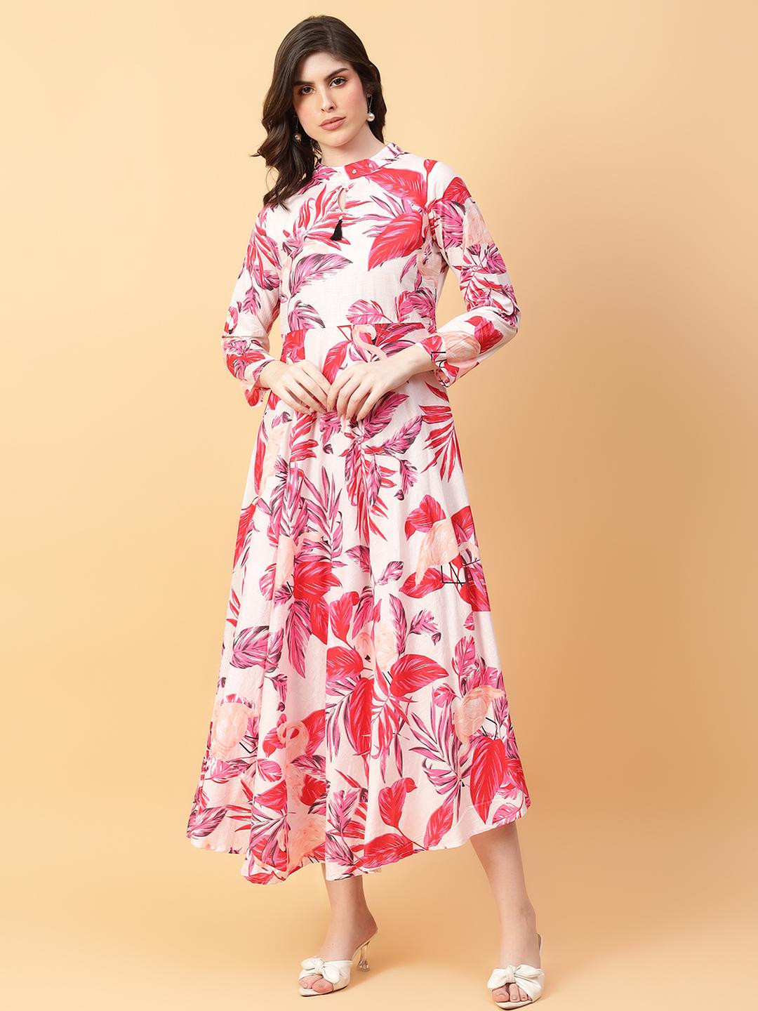 Angkor Women Red  Cotton Kurtas