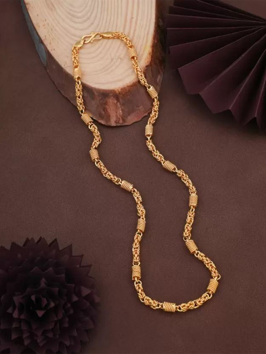 Xoonic Unisex Brass Gold-Plated Chain